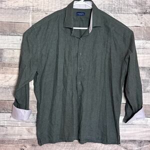 Proper Cloth Flip Cuff Shirt Mens 2XL Gray Button Up Business Casual